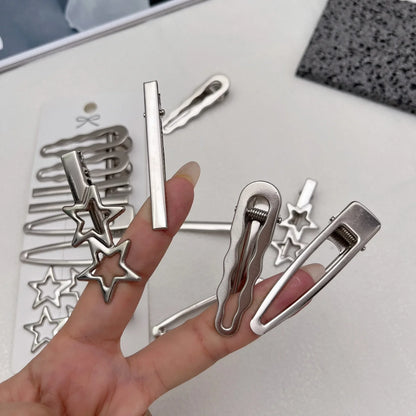 Silver Hair Clips