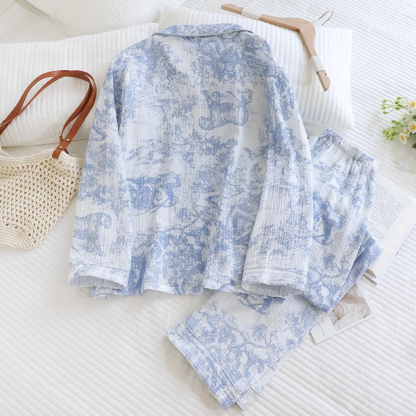 Cotton Lace-Cut Jammies
