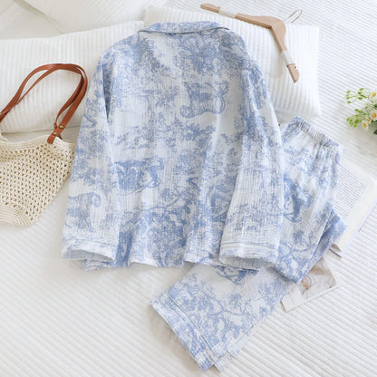 Cotton Lace-Cut Jammies