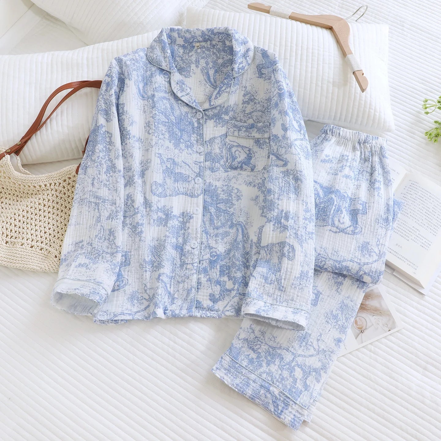 Cotton Lace-Cut Jammies