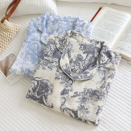 Cotton Lace-Cut Jammies