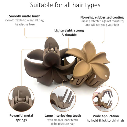 4Pcs Fashion Flower Clips