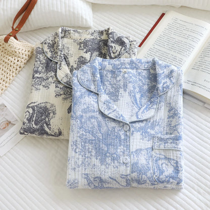 Cotton Lace-Cut Jammies