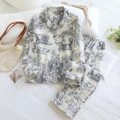 Cotton Lace-Cut Jammies