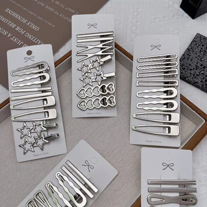 Silver Hair Clips