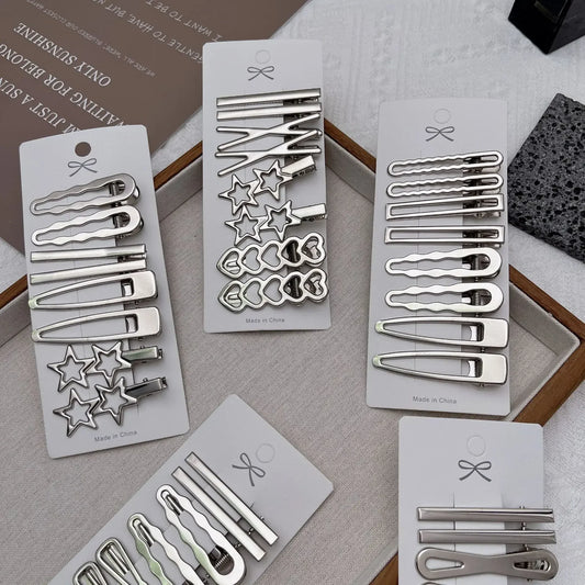 Silver Hair Clips